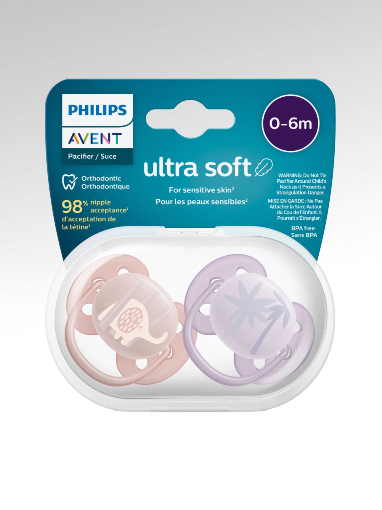 soska PHILIPS AVENT ultra soft 0-6 2 sht